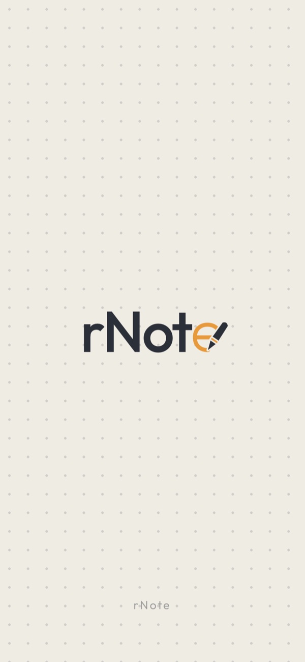 rNote launch screen