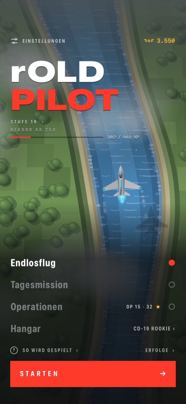 rOld Pilot — Hauptmenü