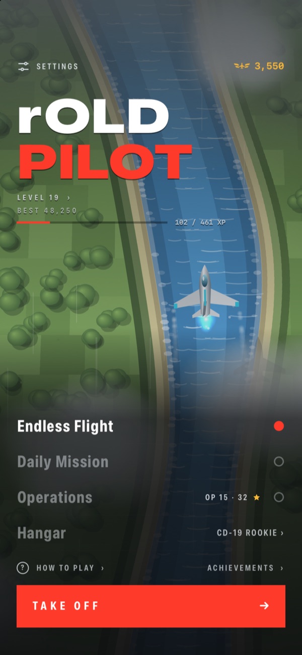 rOld Pilot — main menu