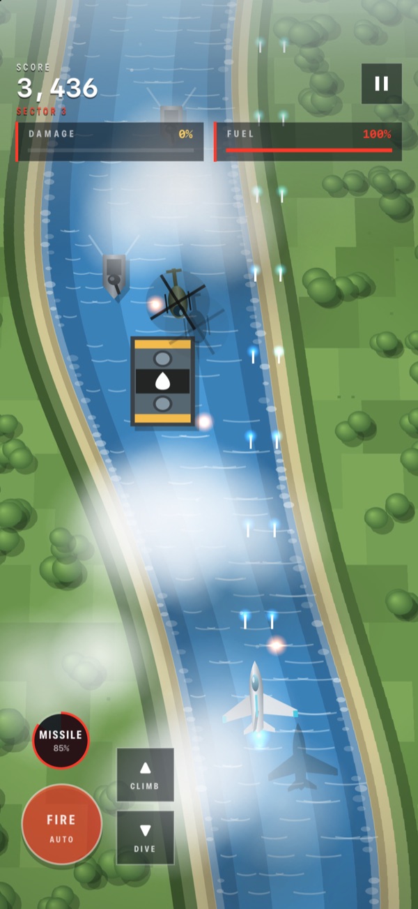 rOld Pilot — flying up the river
