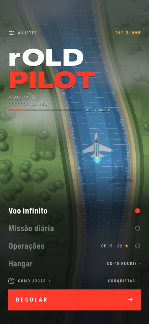 rOld Pilot — menu principal