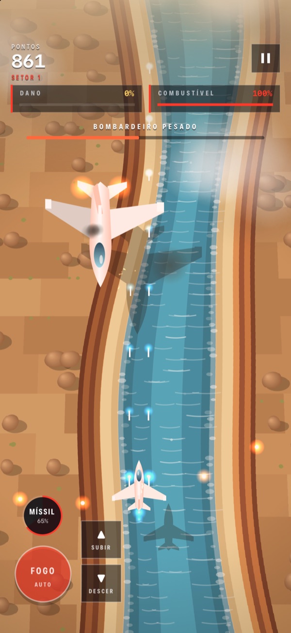 rOld Pilot — batalha contra um chefe