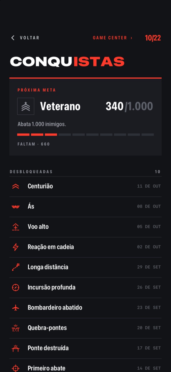 rOld Pilot — conquistas
