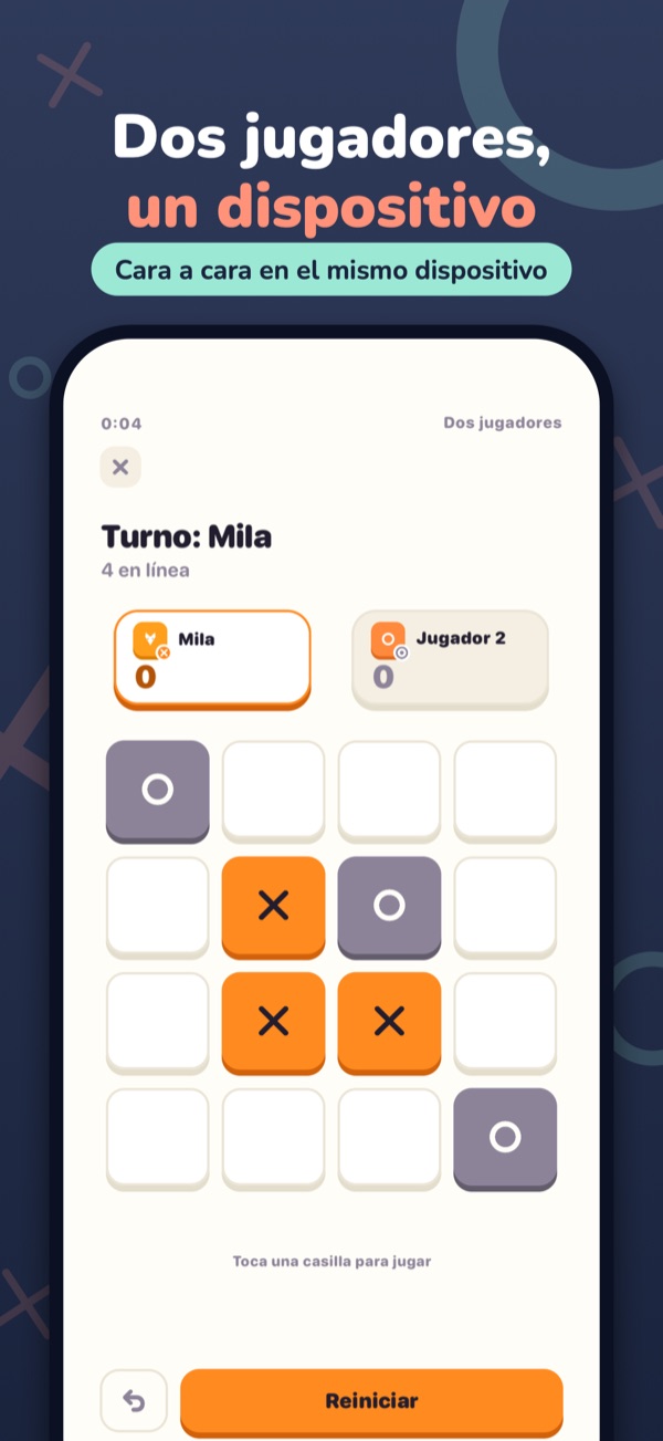 Dos jugadores, un dispositivo — Cara a cara en el mismo dispositivo