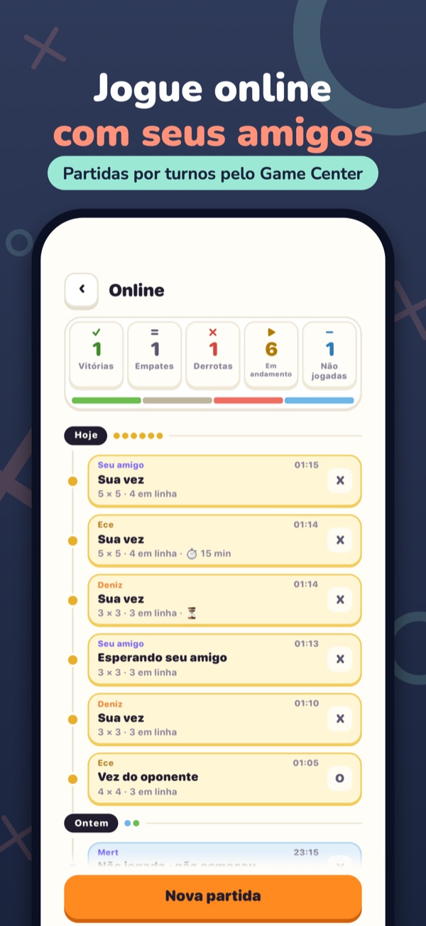 Jogue online com seus amigos — Partidas por turnos pelo Game Center